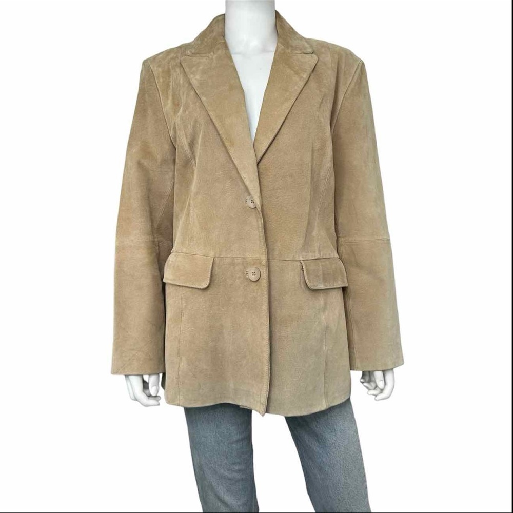 Vintage Bernardo Tan Suede Leather Jacket